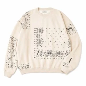 Kapital Bandana Bivouac Paisley Print Sweatshirt premium Japanese streetwear for USA fashion