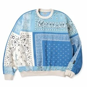 Kapital Fleece Bandana Pattern Big Sweatshirt in oversized fit with premium fleece fabric and signature bandana design for USA streetwear fashion.