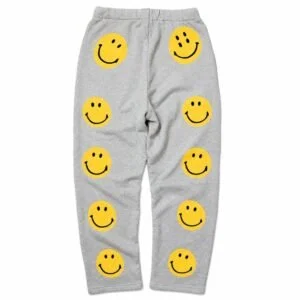 Kapital smiley sweatpants in premium cotton with relaxed fit Japanese streetwear design for USA fashion enthusiasts.